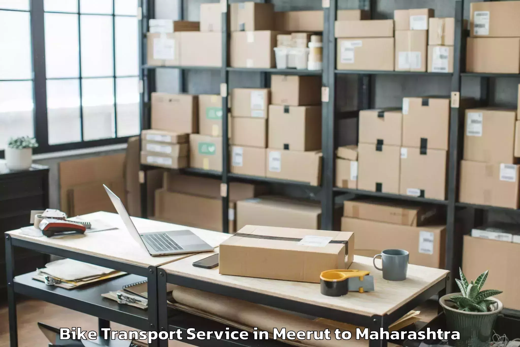 Book Meerut to Waluj Midc Bike Transport Online